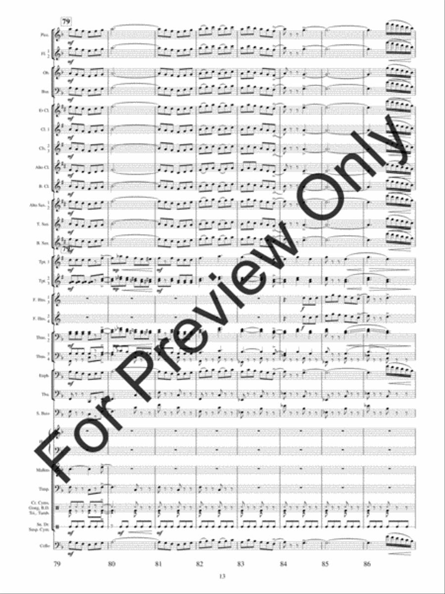 Festival Variations Concert Band scores gallery preview page 16
