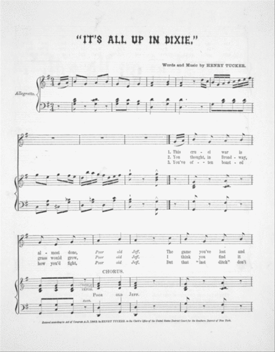 It's All Up in Dixie. Song and Chorus Choir scores gallery preview page 2