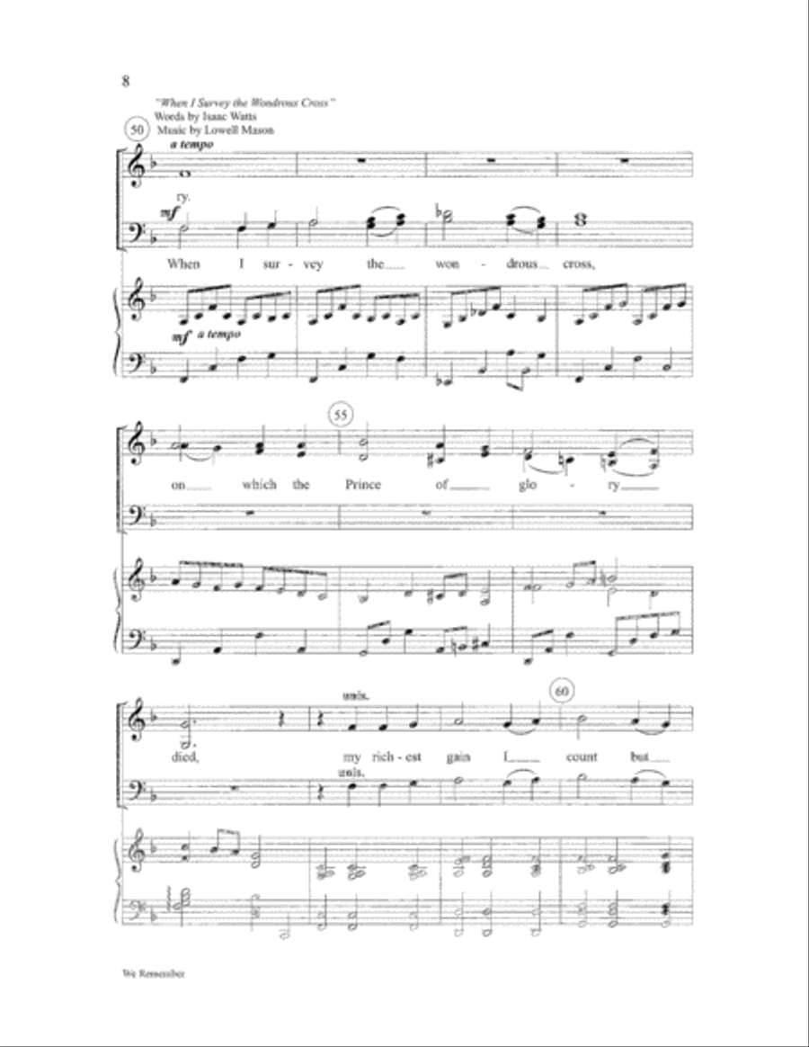 We Remember 4-Part scores gallery preview page 8