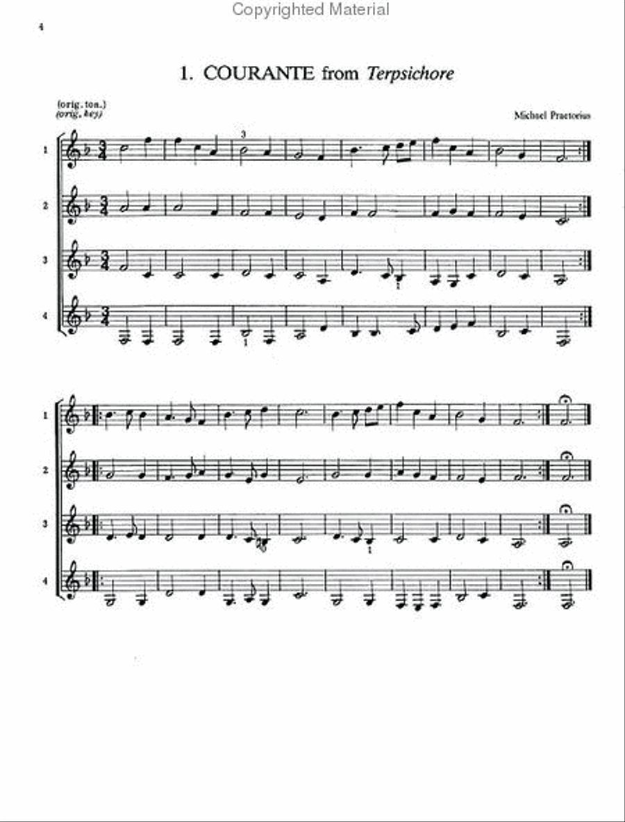 Thorben Jensen: From Praetorius To Shostakovich Guitar Ensemble scores gallery preview page 2