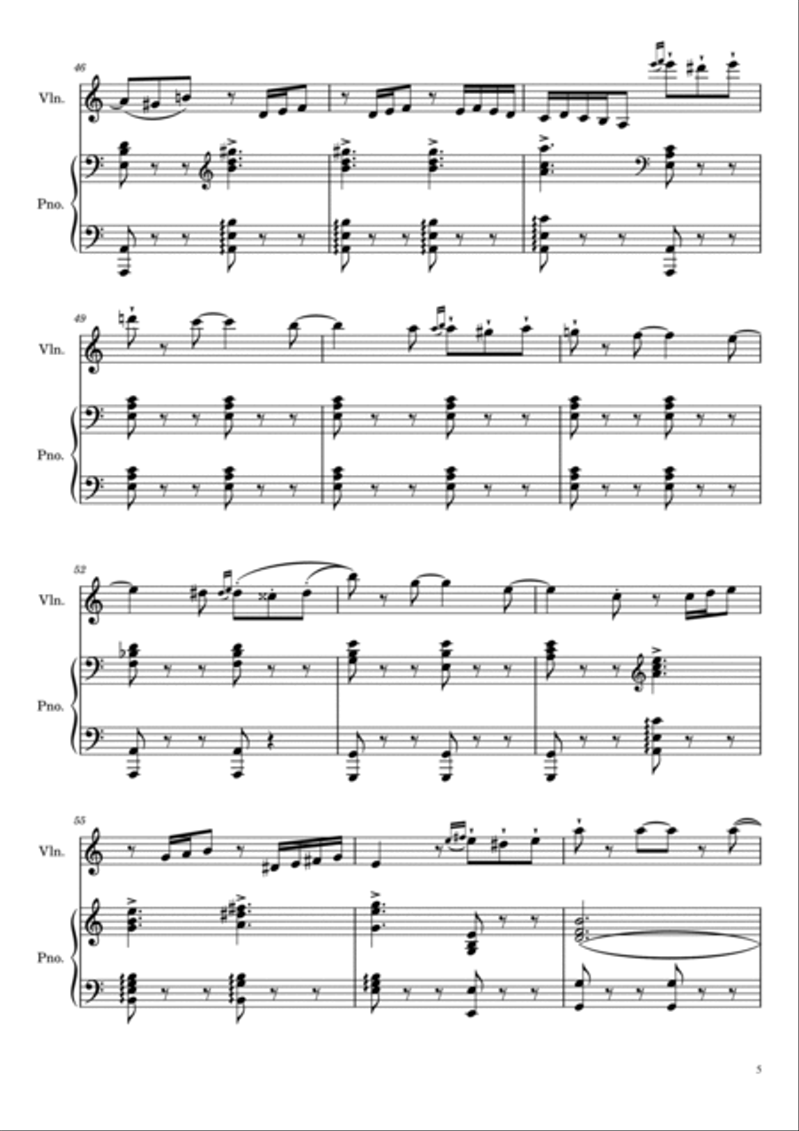 Saint Saëns - Introduction et Rondo Capriccioso Op.28 - For Piano and Violin Saint Saëns - Introduction et Rondo Capriccioso Op.28 - For Piano and Violin Violin Solo scores gallery preview page 5