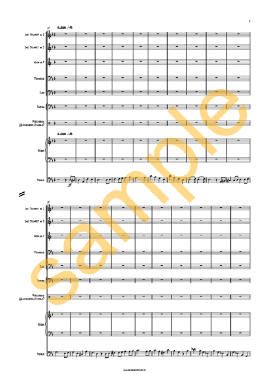 Symphony no. 1 opus 42 for Organ and Orchestra Organ scores gallery preview page 4