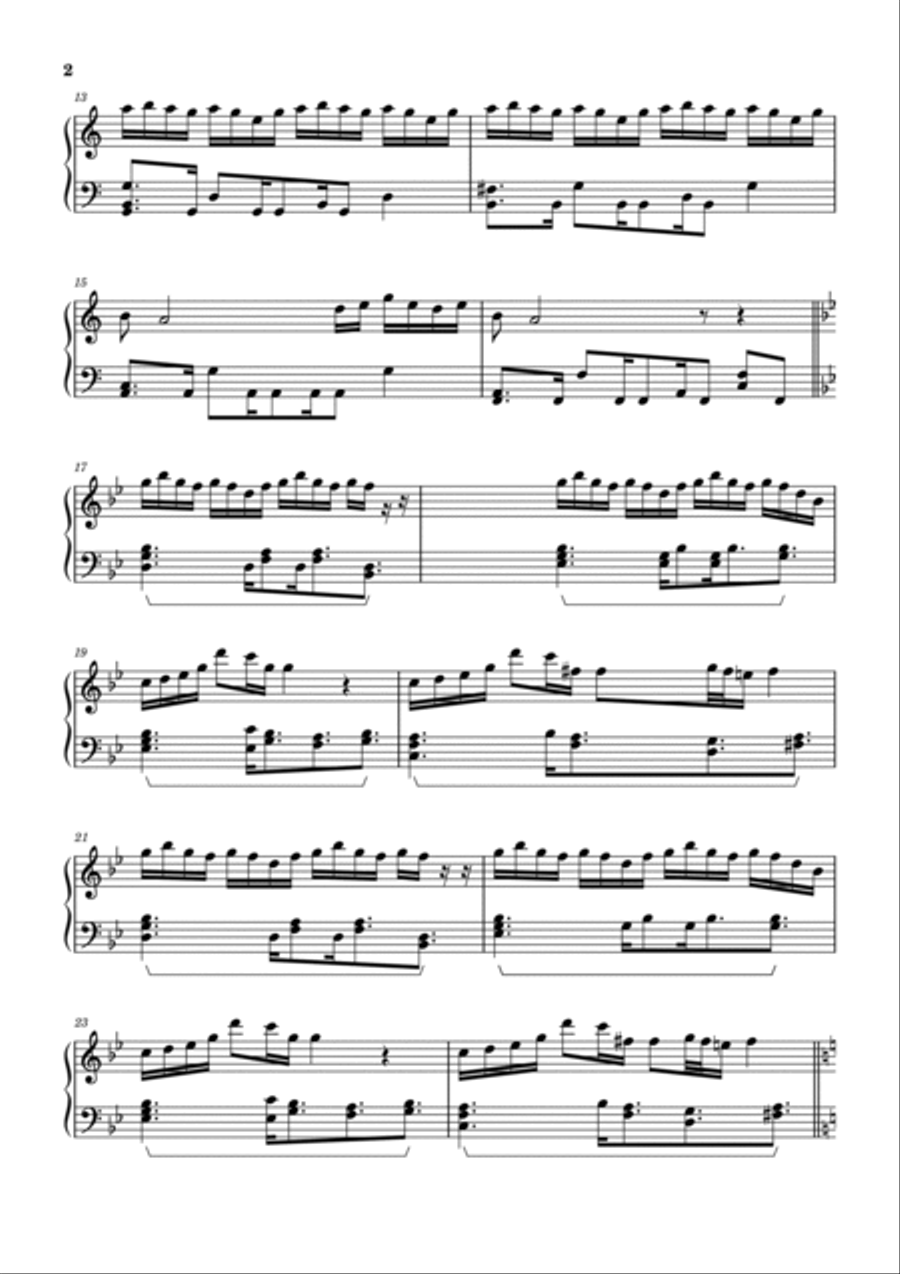Shinunoga Iiwa Shinunoga Iiwa Piano Solo scores gallery preview page 2