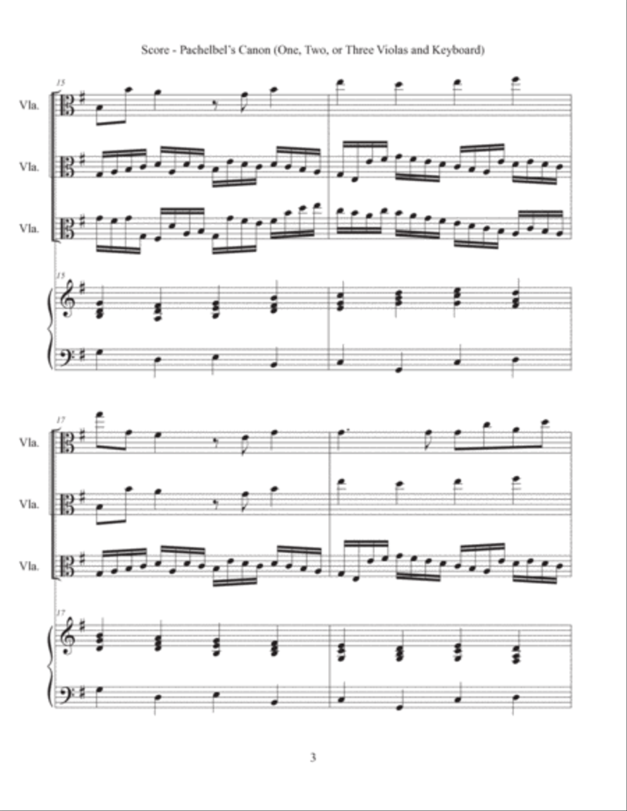 Canon (Viola and Keyboard) Bassoon scores gallery preview page 4