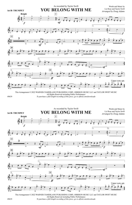 You Belong with Me: 1st B-flat Trumpet