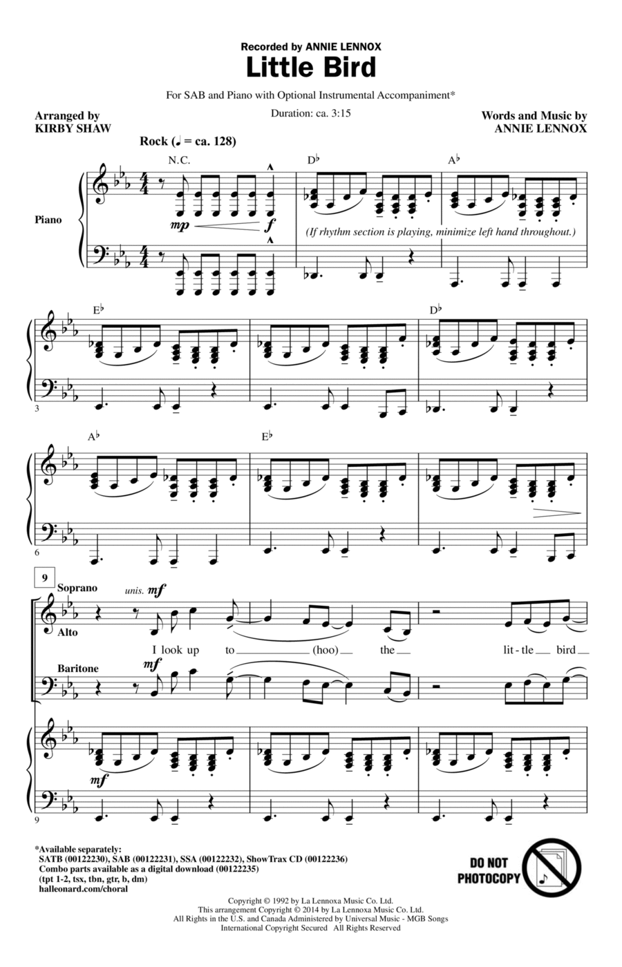 Little Bird Little Bird 3-Part scores gallery preview page 1
