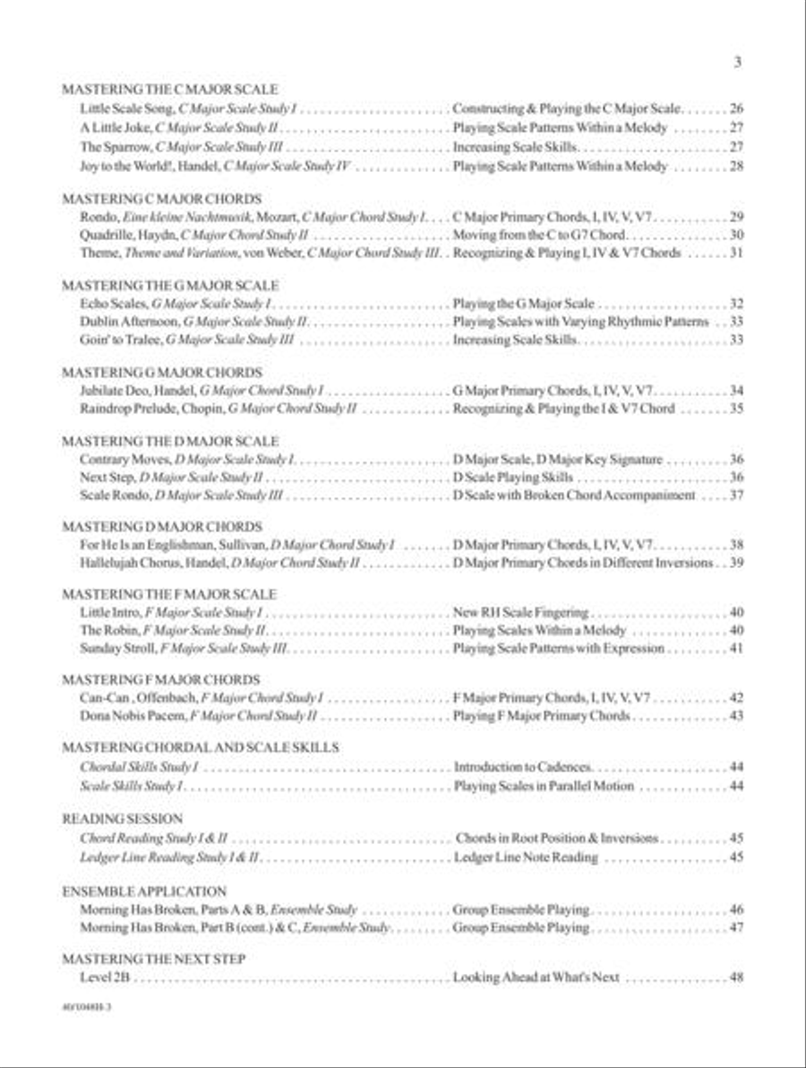 Mastering Music Level 2A Piano Method scores gallery preview page 3