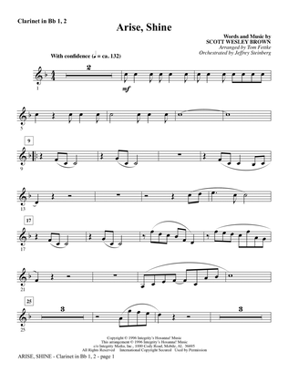 Arise, Shine (arr. Tom Fettke) - Clarinet 1 & 2
