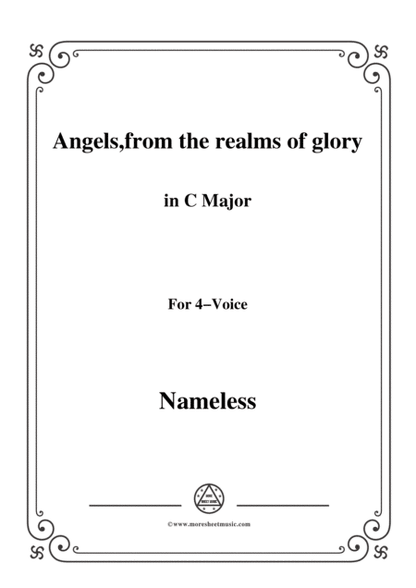 Nameless-Christmas Carol,Angels,from the realms of glory,in C Major,for voice and piano image number null