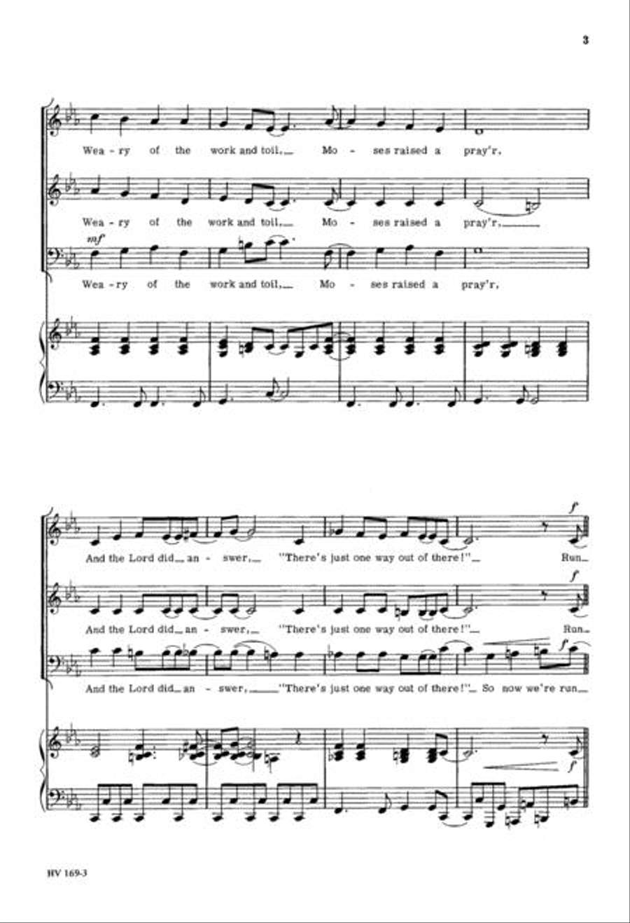Moses, Now Your People Are Free 3-Part scores gallery preview page 3