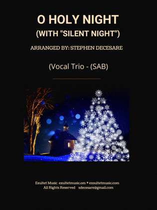 Book cover for O Holy Night (with "Silent Night") (Vocal Trio - (SAB)