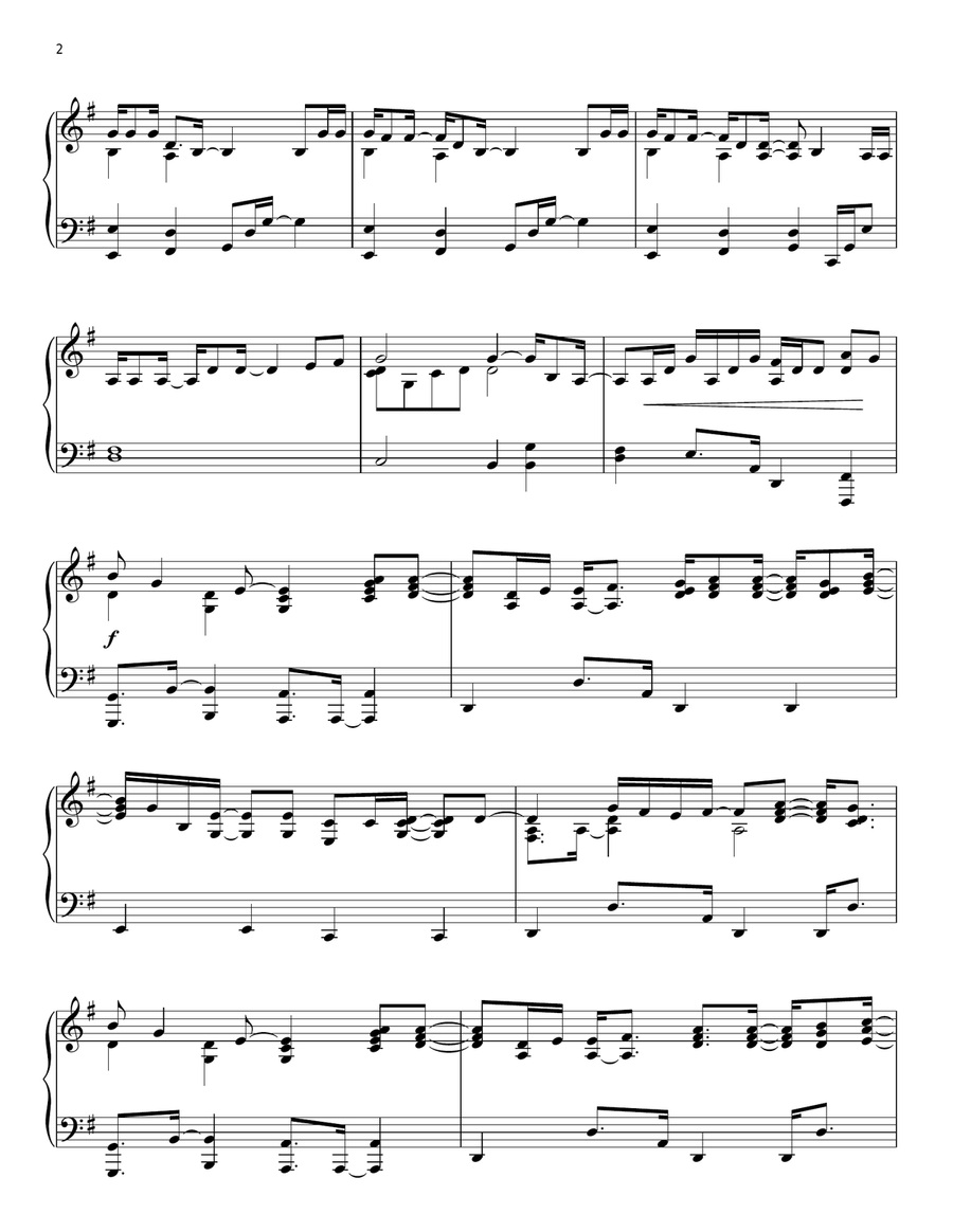 Cowboy Take Me Away Piano Solo scores gallery preview page 2