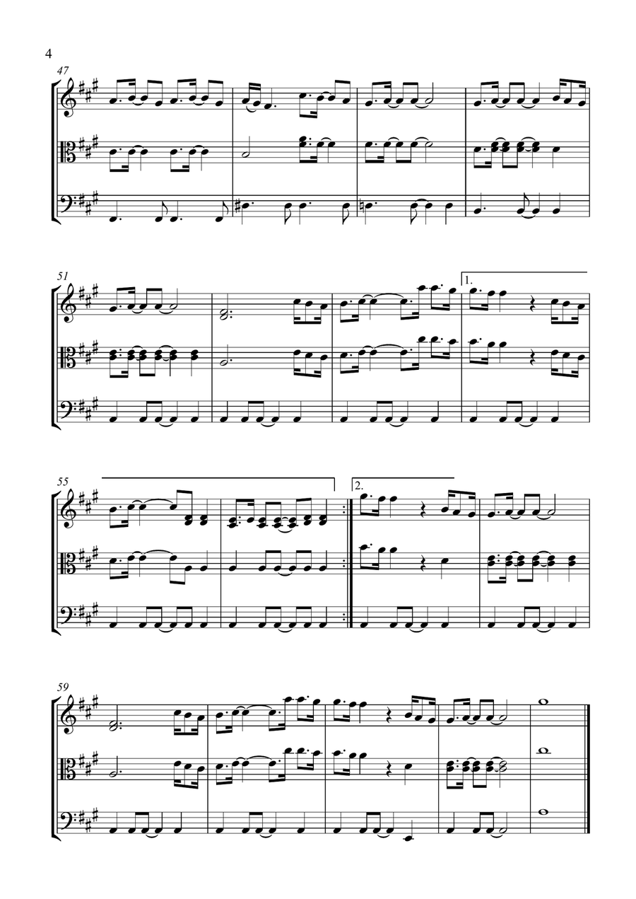 Dancing Queen String Trio scores gallery preview page 4