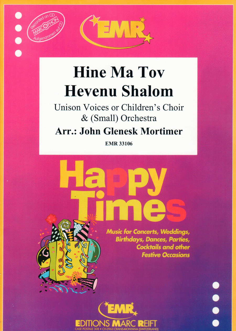 Hine Ma Tov - Hevenu Shalom Unison Choir scores gallery preview page 1
