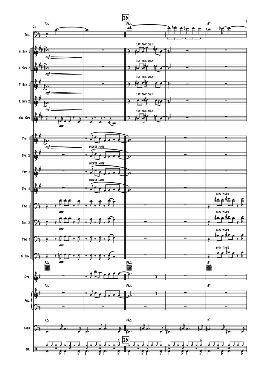 The Girl From Ipanema (Garôta De Ipanema) Jazz Ensemble scores gallery preview page 5