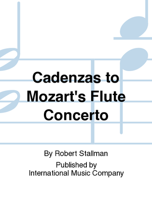 Book cover for Cadenzas To Mozart'S Flute Concerto