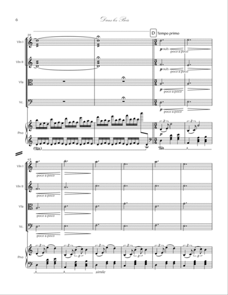 10. Dans le Bois Piano Quintet Piano Quintet scores gallery preview page 6