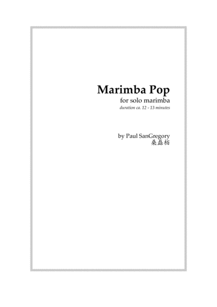 Marimba Pop (for solo marimba) image number null