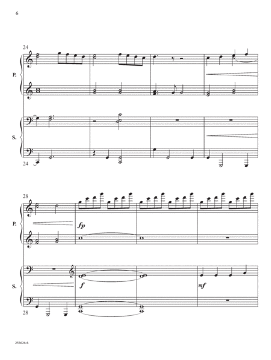 O Come All Ye Faithful 1 Piano, 4-Hands scores gallery preview page 6