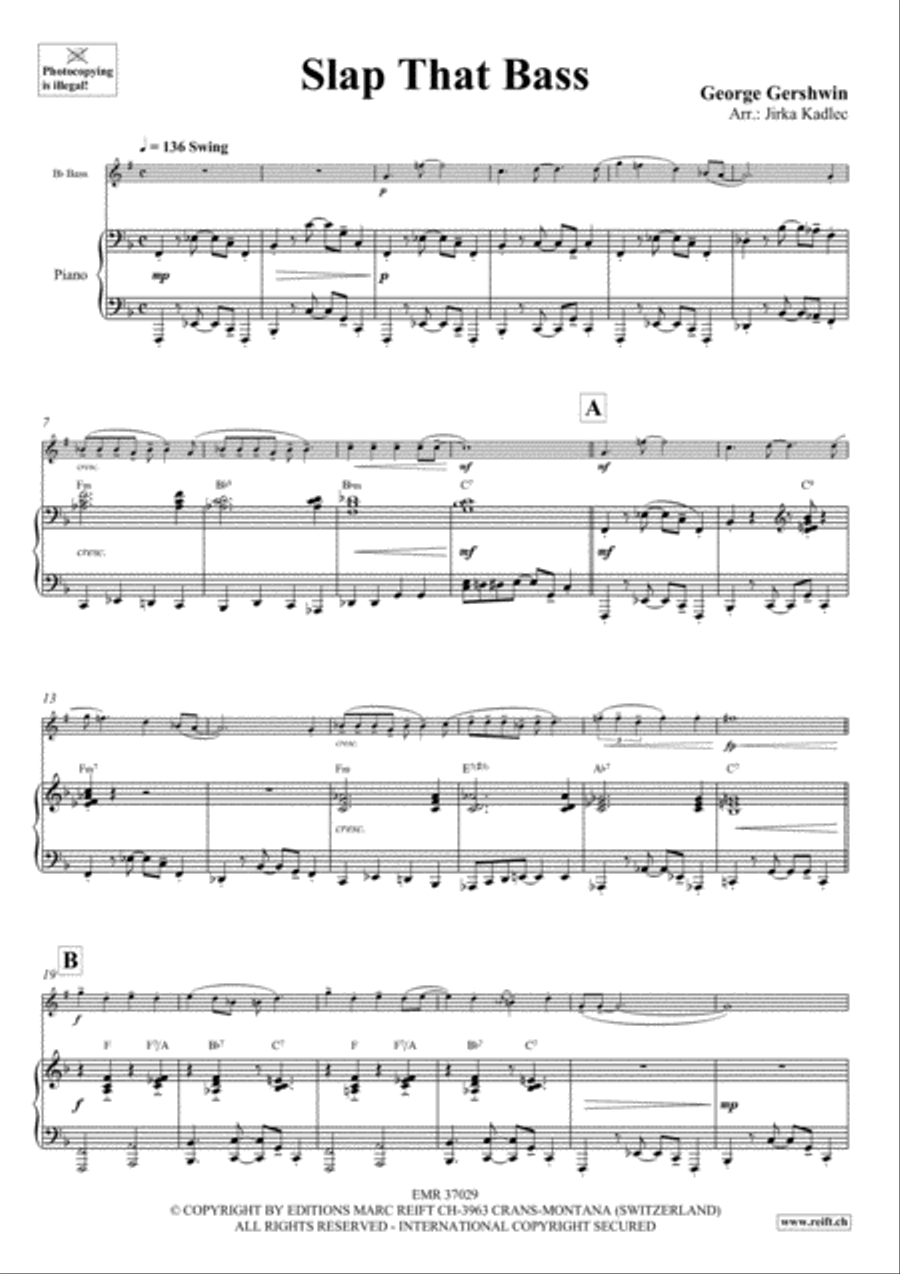 Slap That Bass Piano Accompaniment scores gallery preview page 4