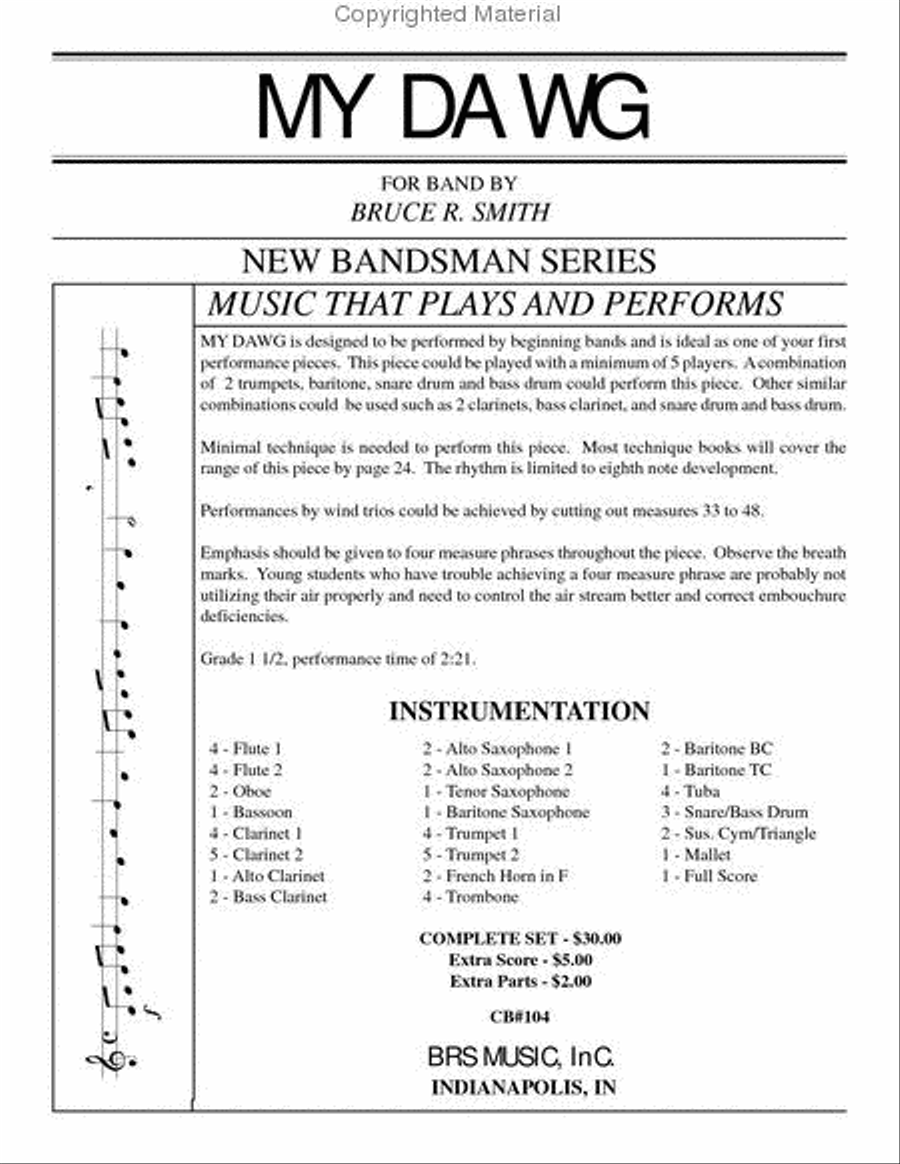 My Dawg My Dawg Concert Band scores gallery preview page 2