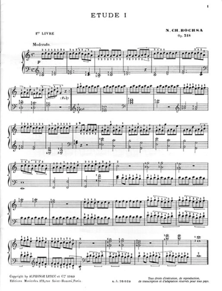 40 Etudes Faciles Op318 Volume 1 - Harpe