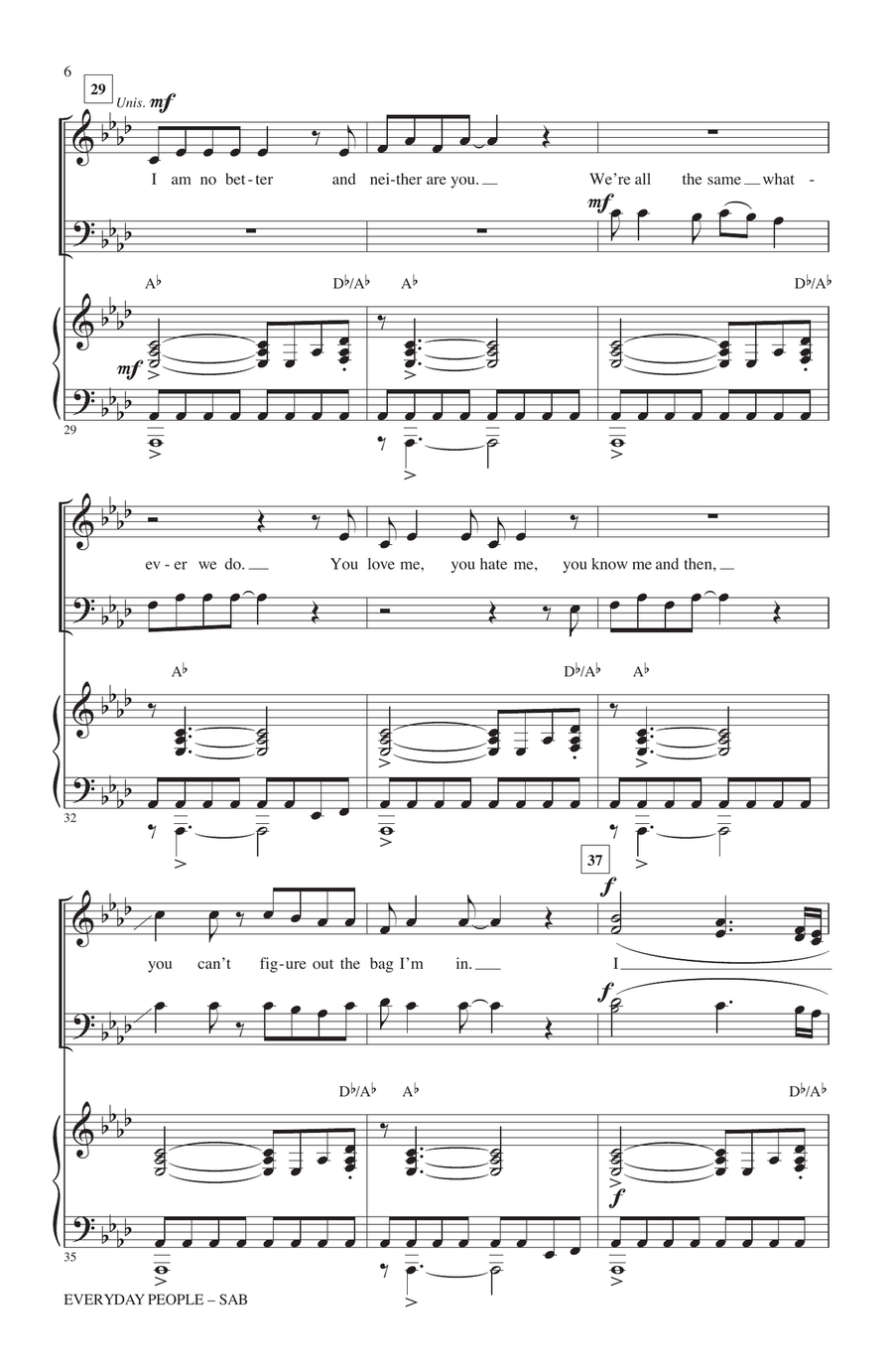 Everyday People 3-Part scores gallery preview page 4