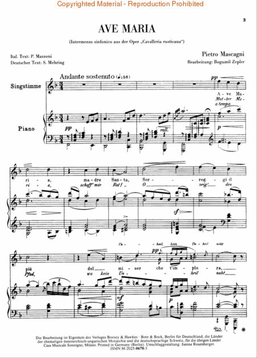 Ave Maria Ave Maria High Voice scores gallery preview page 2