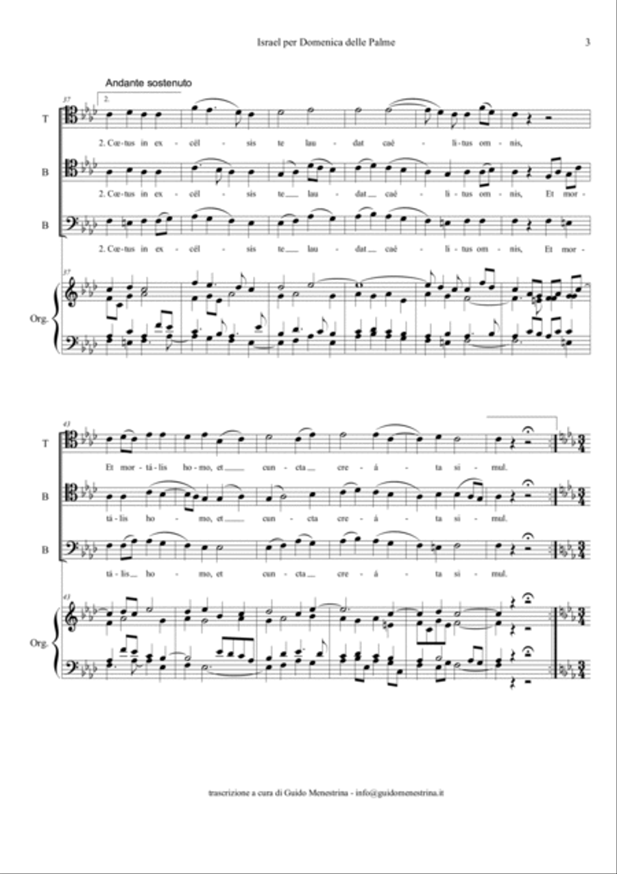 Placido Abela - Israel per Domenica delle Palme Small Ensemble scores gallery preview page 3
