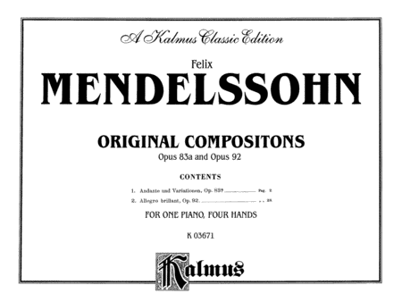 Original Compositions, Op. 83a & Op. 98