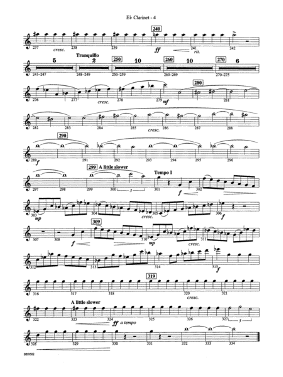 Symphony No. 3 for Band: E-flat Soprano Clarinet Concert Band scores gallery preview page 5