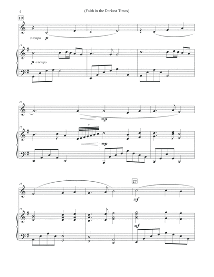 Faith in the Darkest Times - Alto Flute & Piano Flute Solo scores gallery preview page 4