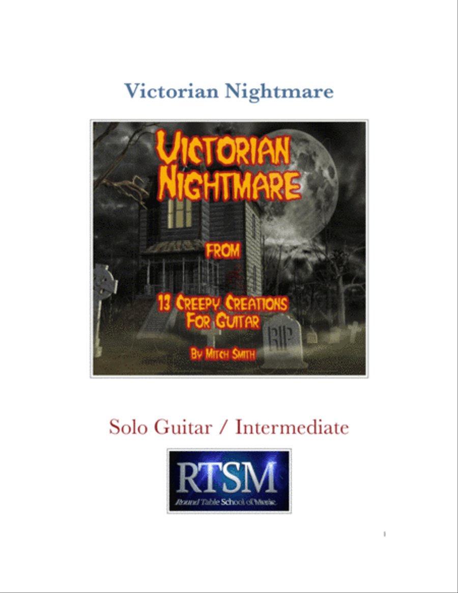 Victorian Nightmare from 13 creepy Creations for Guitar Guitar Tablature scores gallery preview page 1