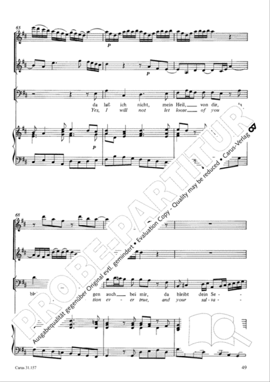 Lord, do not depart until I am blessed (Ich lasse dich nicht, du segnest mich denn) TB scores gallery preview page 50