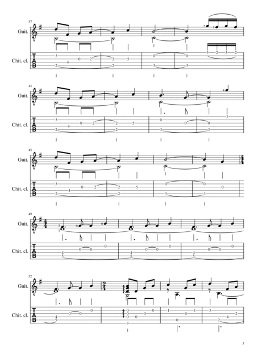 Good Luck! (SheetMusic + TAB) Acoustic Guitar scores gallery preview page 3