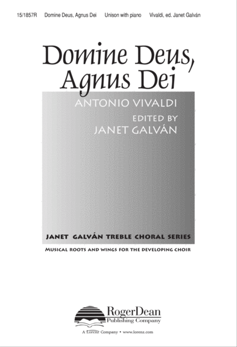 Domine Deus, Agnus Dei Unison Choir scores gallery preview page 1