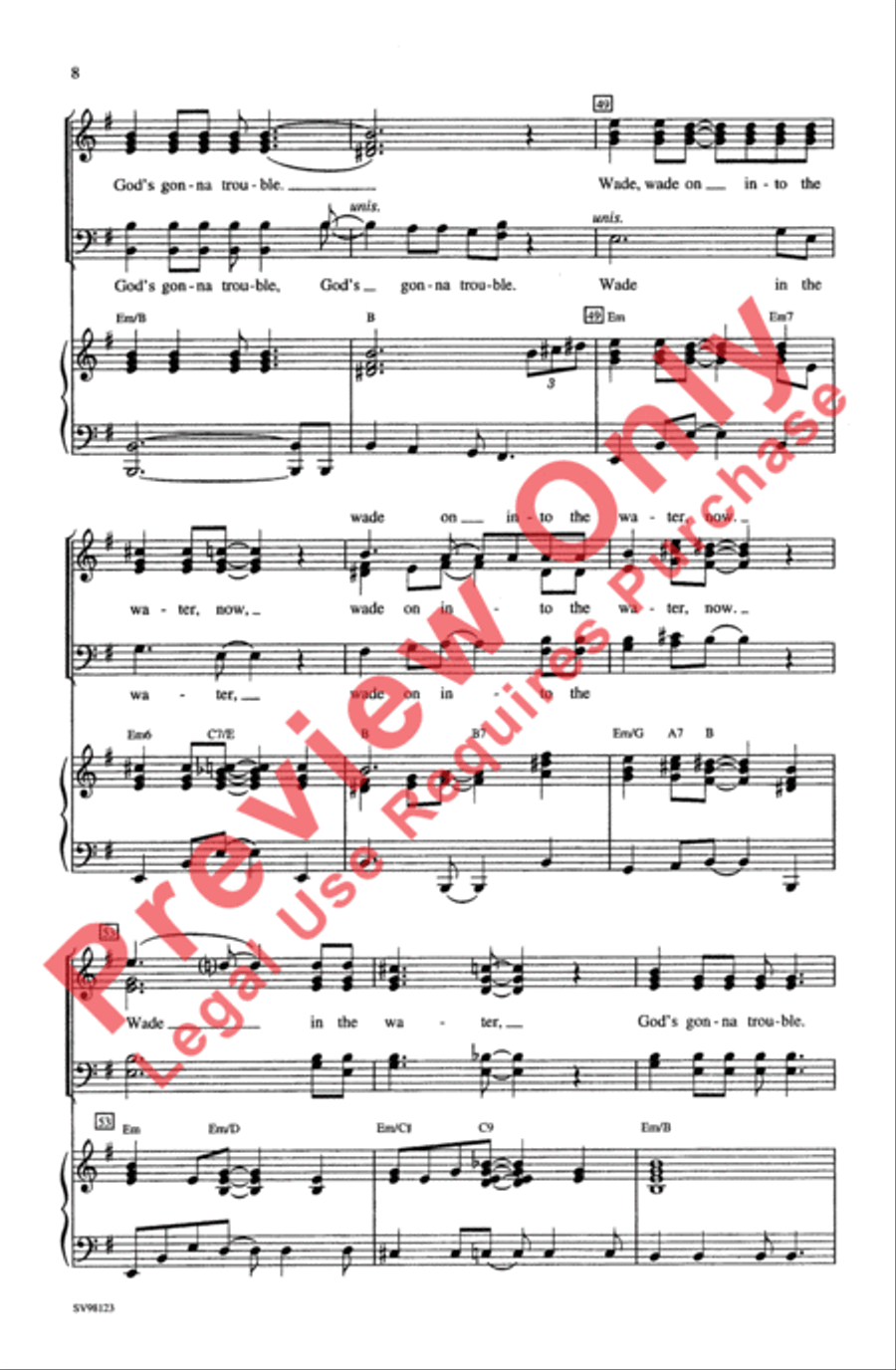 Wade in the Water 4-Part scores gallery preview page 7