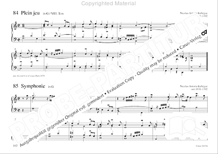 Organo pleno. Orgelstucke zum Ein- und Auszug Organ Solo scores gallery preview page 110