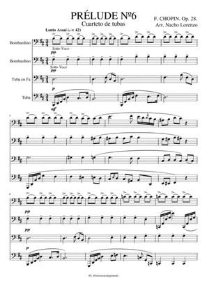 Prelude Nº 6, . Euphonium/Tuba Quartet
