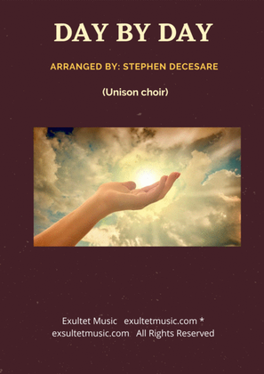 Book cover for Day By Day (Unison choir)