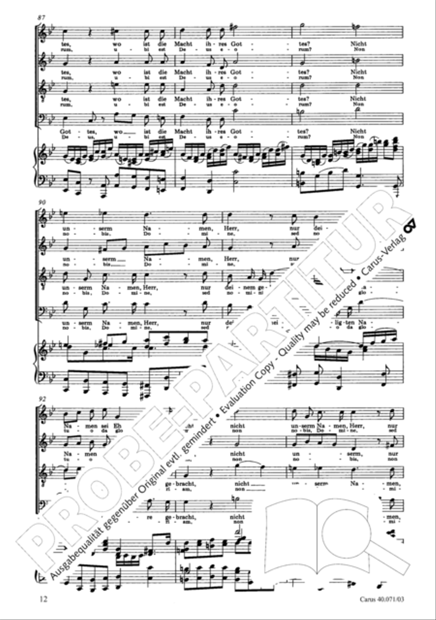 Psalm 115 (Der 115. Psalm) SSAATTBB scores gallery preview page 19