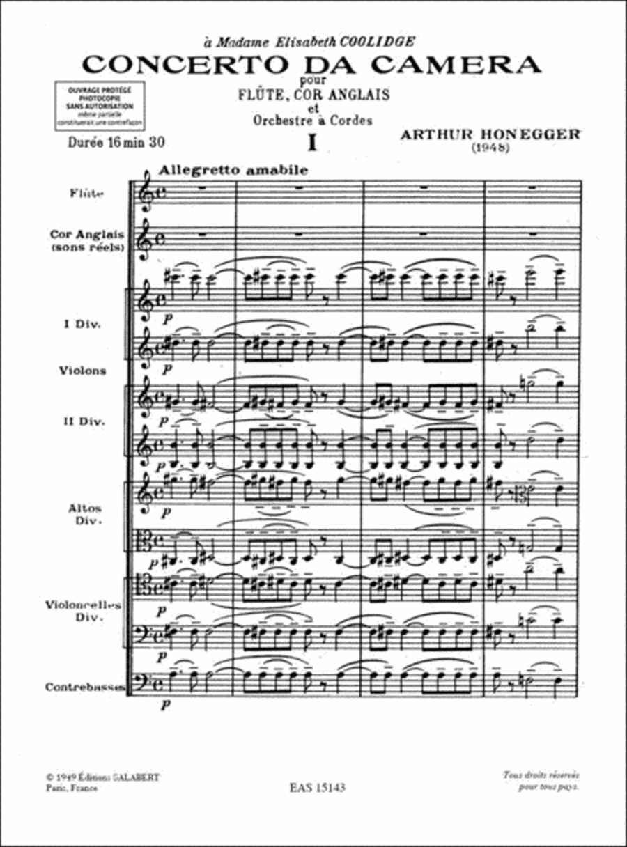 Concerto Da Camera Partition Flute Cor-Ang. Et Orchestra scores gallery preview page 2