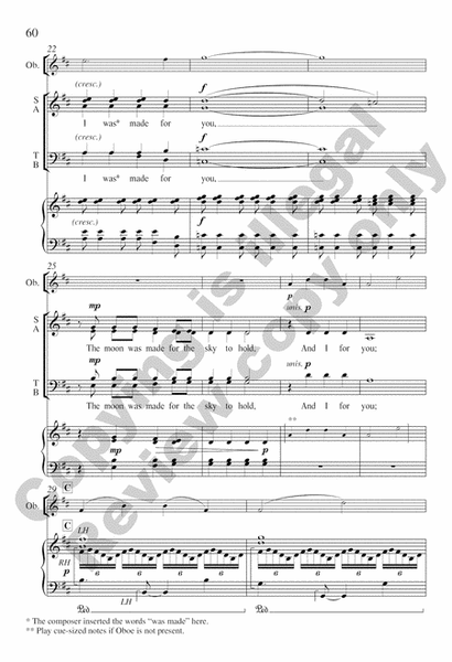 For a Breath of Ecstasy (Piano/Oboe/Choral Score) image number null