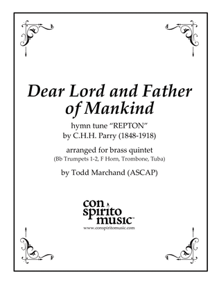 Book cover for Dear Lord and Father of Mankind (REPTON) - brass quintet