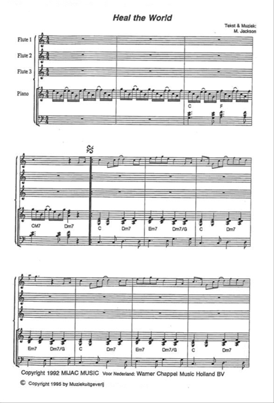 Heal The World Flute scores gallery preview page 2