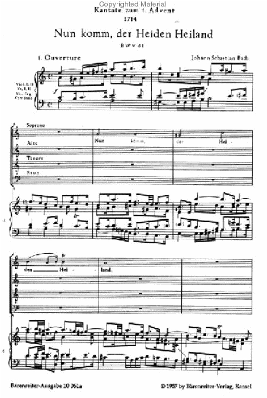 Nun komm, der Heiden Heiland, BWV 62 4-Part scores gallery preview page 2