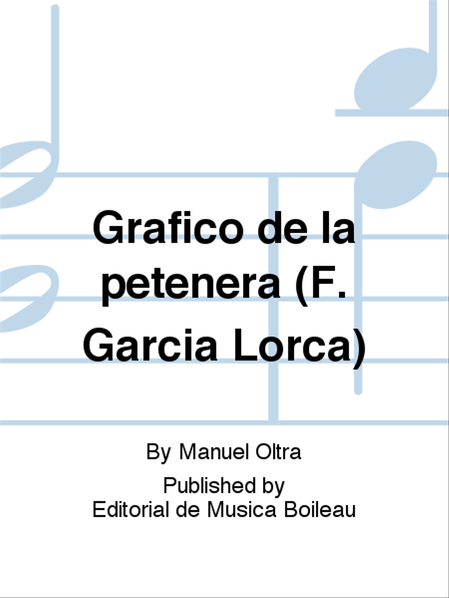 Grafico de la petenera (F. Garcia Lorca) Voice Solo scores gallery preview page 1