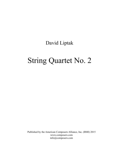 [Liptak] String Quartet No. 2