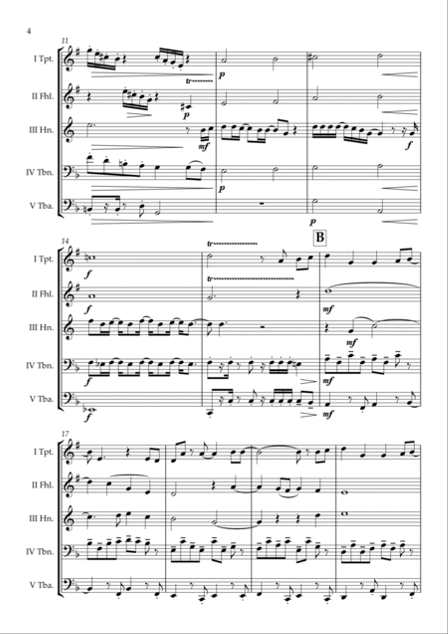 For The First Time In Forever Brass Quintet scores gallery preview page 5