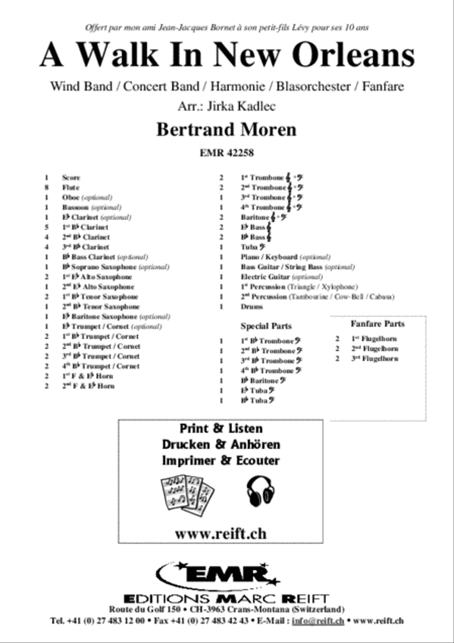 A Walk In New Orleans Concert Band scores gallery preview page 2